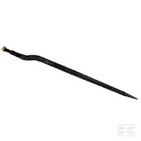 Siloso noragas, alkūninis: 45 mm dviguba T sekcija 36x880 mm, smailus antgalis su M22x1,5 mm veržle, juodas, Trioliet-Mullos KT4