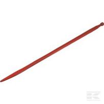 Krautuvo dantis, tiesus, kvadratinio profilio 44x1400mm, suplokštintas galas, su M30x2 veržle, raudonas, Kverneland KK241167