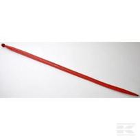 Krautuvo dantis, tiesus, kvadratinio profilio 36x1250mm, suplokštintas galas, su M20x1,5 veržle, raudonas, Kverneland KK221157