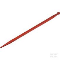 Krautuvo dantis, tiesus, kvadratinio profilio 45x1100mm, smailus galas, su M30x2 veržle, raudonas, Kverneland KK241166A