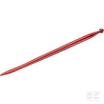 Krautuvo dantis, tiesus, kvadratinio profilio 36x1100mm, suplokštintas galas, su M20x1,5 veržle, raudonas, Kverneland KK221156
