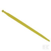 Krautuvo dantis, tiesus, kvadratinis profilis 36x800 mm, smailus galas su M20x1,5 mm veržle, geltonas, Stoll 518280