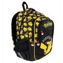 Mokyklinė kuprinė St.Right „Pokemon Pikachu Mayan“, 3 skyrių, 22 l, 1–3 klasių mokiniams