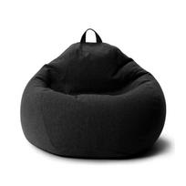 AD.CON pupelių maišas su ECO užpildu Puff relax fotelio sėdynės pagalvėlė grindų pagalvėlė pupelių maišas 90x110x50cm 250L juodas, L