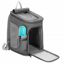 Transportavimo kuprinė gyvūnams Springos PA0232, 39x28x27 cm, pilkas