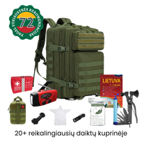 72h išgyvenimo kuprinė - Army žalia