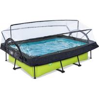 Baseinas EXIT Lime 300x200x65cmsu stogeliu ir pompa su filtru - žalias