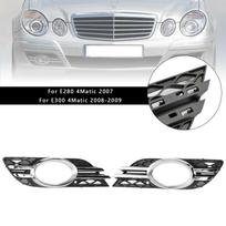 Priekinių rūko žibintų grotelių chromuotos apdailos dangtelių komplektas tinka Mercedes-Benz E-CLASS W211 07-09 gray