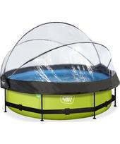 Baseinas EXIT Lime ø300x76cm su stogeliu ir filtru su pompa - žalias