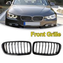 Blizgančios juodos priekinės inkstų grotelės Tinka BMW 3 serijai F30 F31 F35 2012-2019 gray