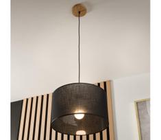 BRILAGI - LED Pakabinamas sietynas ANTHONY 1xE27/60W/230V ąžuolas/juoda