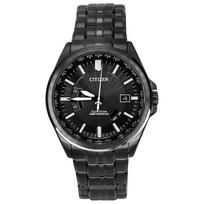 Citizen Collection Naktinės spalvos leidimas Radijo bangomis valdomas Juodas ciferblatas Eco-Drive CB0294-54E 100M Vyriškas laikrodis juoda