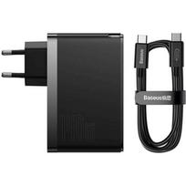 „Baseus GaN5 Pro“ įkroviklis 2xUSB-C, USB-A 140W + USB-C laidas, juodas