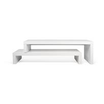 Baltas TV staliukas TemaHome Cliff Walnut