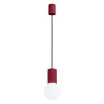Bordo spalvos kabantis šviestuvas ø 12 cm su stiklo gaubtu Orbital – Sollux
