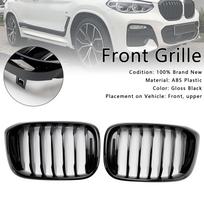 Blizgus juodas priekinis inksto grotelių tinklelis tinka BMW X4 G02 X3 G01 G08 2018-2021 gray