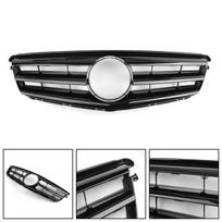 Juodos spalvos priekinės grotelės tinka Mercedes Benz C klasės W204 C300 C350 2008-2014 black
