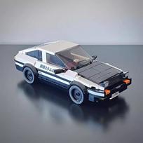 Automobilio konstravimo kaladėlė Akiyama Automobilio Dievas Ae86 Sportinio automobilio lenktynių modelis Surinktas žaislas Suderinamas su mažomis dalelėmis