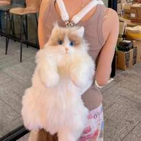 Simuliacinis Ragdoll katės kuprinė Kačiuko lėlė Lėlė Pliušinė lėlė Žaislas Gimtadienio dovana Moteriai 55cm470g