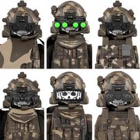 WM Kariniai Armijos Figūrėlės Statybiniai Kaladėlės SWAT Vaiduoklis Komandos Specialiųjų Pajėgų Kareivis Ginklai Pistoletas Kepurė Skydas Diržas Mini Kaladėlės Žaislas