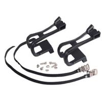 Outdoor Cycling Mountain Road Bike Bicycle Pedal Toe Clips with Straps Screws juoda