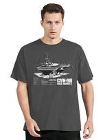 „Nimitz“ klasės lėktuvnešis, švino laivas, CVN-68, USS „Nimitz“ marškinėliai, vasariniai medvilniniai vyriški marškinėliai, nauji drabužiai, dideli viršutiniai marškinėliai S