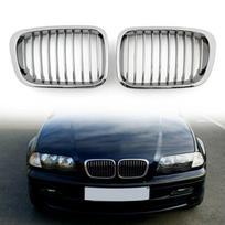 Automobilio priekinės grotelės chromuotos BMW E46 4 durų 1998-2001 3 serija gray