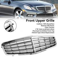 Chromuotos priekinės grotelės tinka Mercedes-Benz E klasės W212 E350 E550 2010-2013