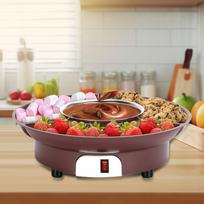 Electric Fondue Pot Chocolate 110V Premium Detachable Serving Tray Melting for