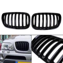 Blizgios juodos spalvos priekinės grotelės, tinkančios BMW X5 E53 2004-2006 X serijai