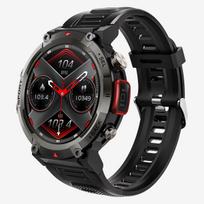 Originalus išmanusis laikrodis 3ATM atsparus vandeniui dizainas vyrams Bluetooth skambučiai Laikrodžiai Sveikatos monitorius Su žibintuvėliu 100+ sporto režimų juoda