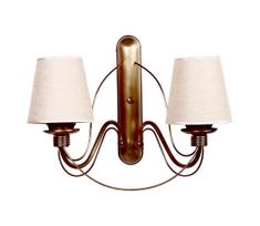 Sieninis šviestuvas CLASSIC 2xE27/40W/230V bronzinis/smėlinis