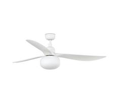 FARO 34363WT-11L – OUTWOOD L lubų ventiliatorius 1xE27/15W/230V, balta, skersmuo 150 cm WT, IP44, su nuotolinio valdymo pultu