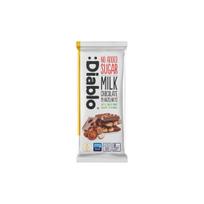 Pieninis šokoladas su lazdynų riešutais Diablo (be pridėtinio cukraus, su stevija), 75 g