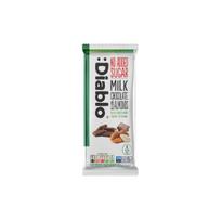 Pieninis šokoladas su migdolais Diablo (be pridėtinio cukraus, su stevija), 75 g