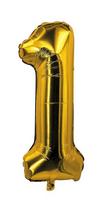 Folinis balionas skaičius 1 auksinis 85 cm