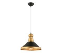 Pakabinama liustra ant laido MONZA 1xE27/40W/230V skersm. 30 cm juoda/auksinė