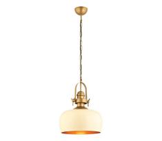 Pakabinamas šviestuvas su laidu MONZA 1xE27/40W/230V, skersmuo 30 cm, kreminė/bronzinė
