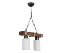 Pakabinamas šviestuvas ant grandinės JASMIN 2xE27/40W/230V rudas/baltas