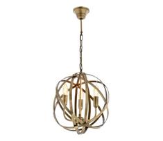 Liustra su grandine IRONBALL 3xE27/40W/230V auksinė