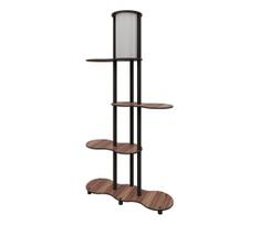 Pastatoma lempa su lentynomis NOTO 1xE27/40W/230V ruda/juoda