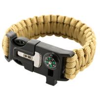 M-Tac paracord apyrankė su kramto žiebtuvėliu, kompasu ir švilpuku