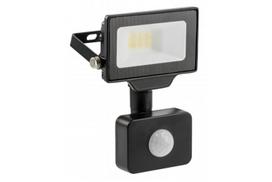 LED prožektorius su judesio jutikliu, 10 W, 1000 lm, 4000 K, AC 220–240 V, IP65, 120°, juodas, GT-GCR10W-40
