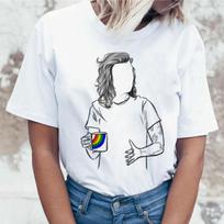 „Harry Styles“ mados marškinėliai „Moterys elgiasi su žmonėmis linksmai Harajuku marškinėliai Ullzang 90s Graphic“ S balta