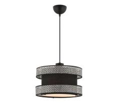 Pakabinamas šviestuvas HALO su trosu 1xE27/60W/230V juoda/pilka