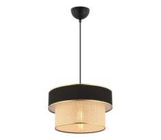 Pakabinamas šviestuvas su laidu ERO 1xE27/60W/230V juodas/smėlio spalvos