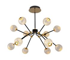 LED liustra ant strypo GELA 12xLED/5W/230V 3000K juoda/auksinė