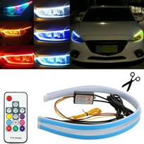 DRL FLEX LED ŠVIESOS diena + dinaminės kryptys + RGB, lauko 12V