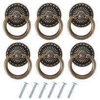 6 vnt vintage rankenos iš senovinio bronzo, durų rankenos baldams, spintai, komodai, spintelės durelėms