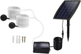 Saulės energija varomas oro siurblys, 2,5 W įdėtinis gruntinio vandens oro siurblys su deguonies vamzdeliais, oro akmenimis, saulės oro siurbliu, skirtas sodo tvenkiniams, akvariumams